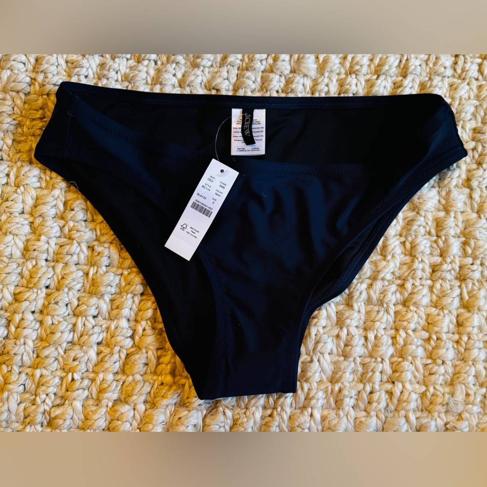 J Crew Bikini Bottoms, Navy, Size Small, NWT